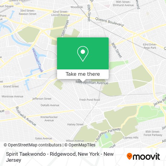Mapa de Spirit Taekwondo - Ridgewood