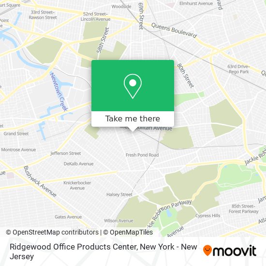 Mapa de Ridgewood Office Products Center