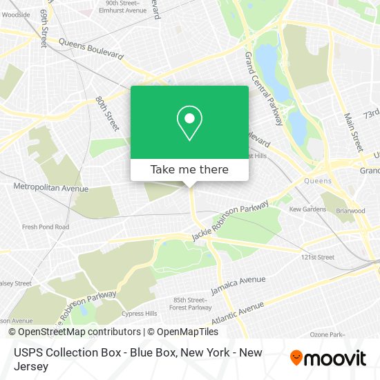 USPS Collection Box - Blue Box map