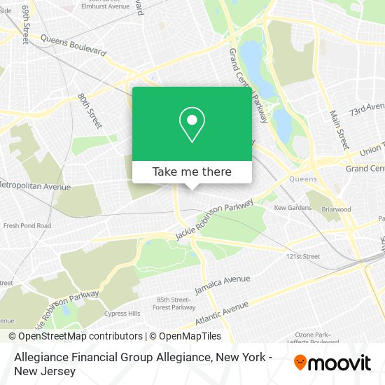 Mapa de Allegiance Financial Group Allegiance