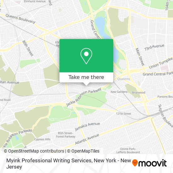 Myink Professional Writing Services map