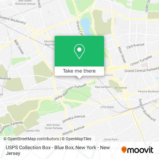 USPS Collection Box - Blue Box map