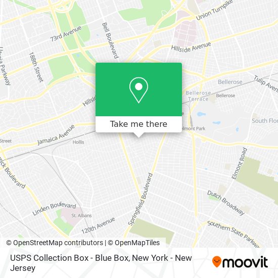 Mapa de USPS Collection Box - Blue Box