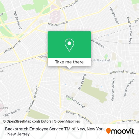 Mapa de Backstretch Employee Service TM of New