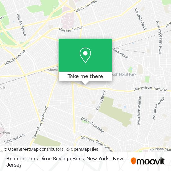 Mapa de Belmont Park Dime Savings Bank