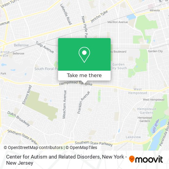 Center for Autism and Related Disorders map