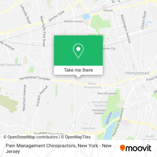 Pain Management Chiropractors map