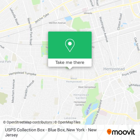 Mapa de USPS Collection Box - Blue Box