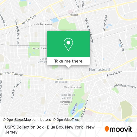 USPS Collection Box - Blue Box map