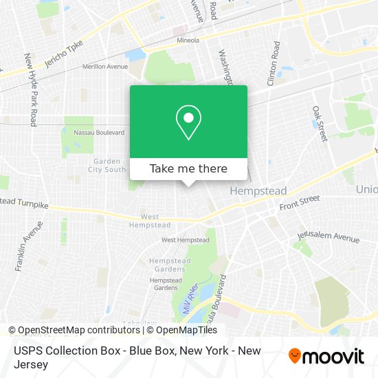 Mapa de USPS Collection Box - Blue Box