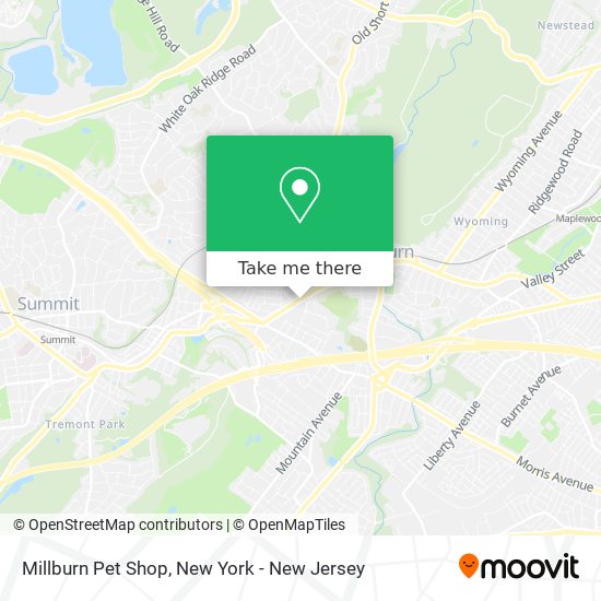 Millburn Pet Shop map