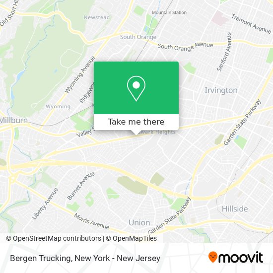 Bergen Trucking map