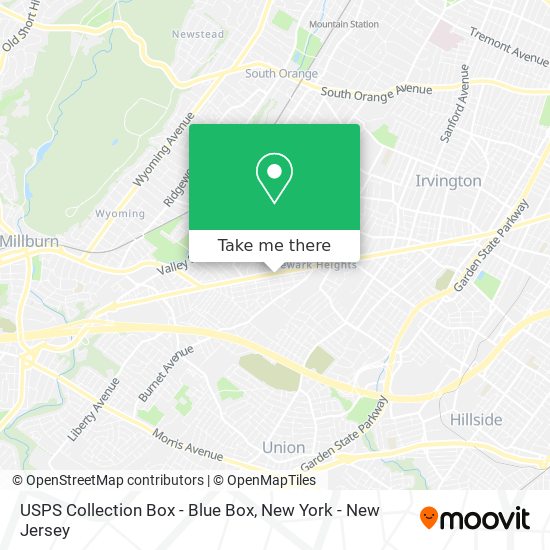 USPS Collection Box - Blue Box map