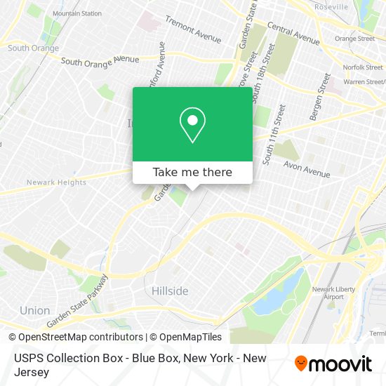 USPS Collection Box - Blue Box map