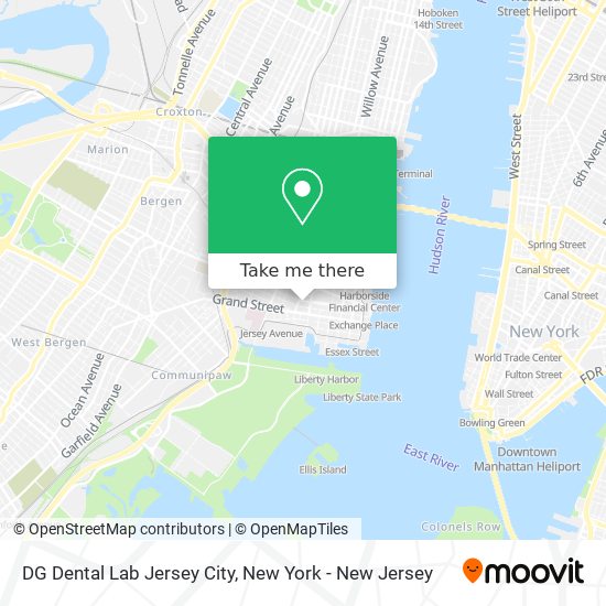 Mapa de DG Dental Lab Jersey City