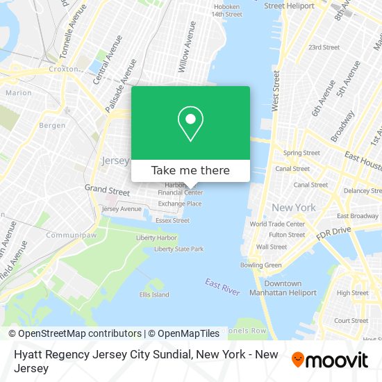 Hyatt Regency Jersey City Sundial map