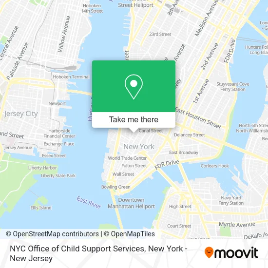 NYC Office of Child Support Services map