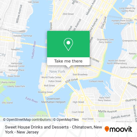 Sweet House Drinks and Desserts - Chinatown map