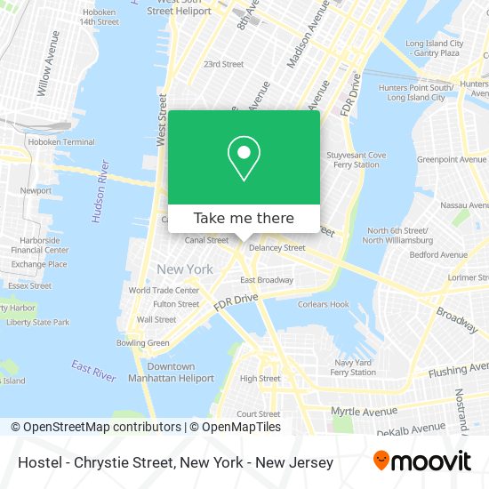 Mapa de Hostel - Chrystie Street