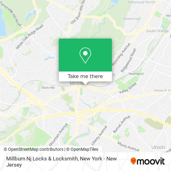 Millburn Nj Locks & Locksmith map