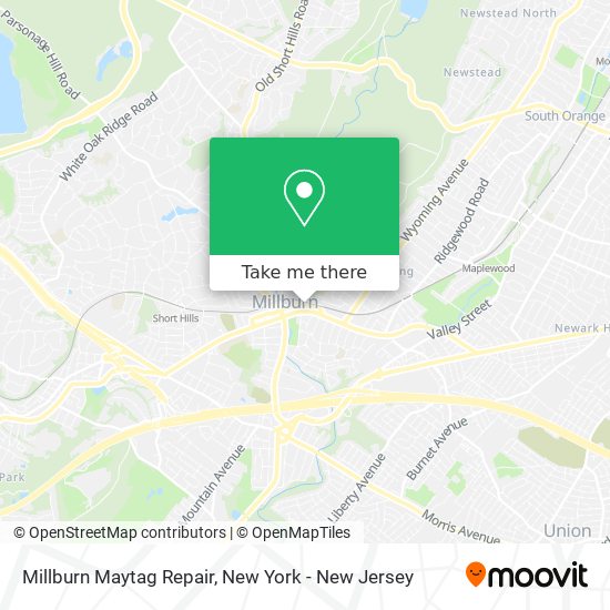 Millburn Maytag Repair map