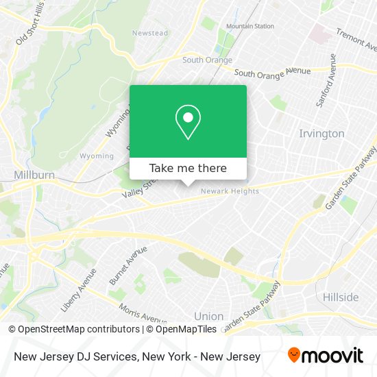 New Jersey DJ Services map