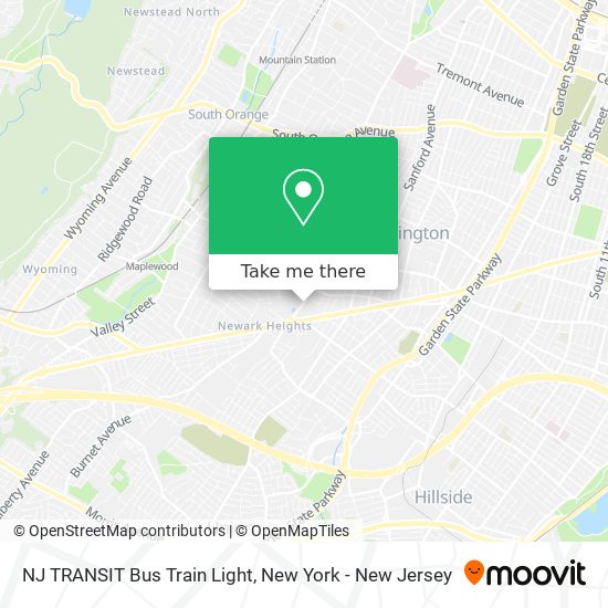 Mapa de NJ TRANSIT Bus Train Light