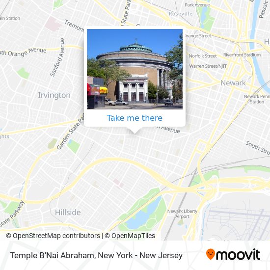 Temple B'Nai Abraham map