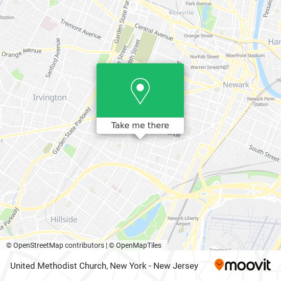 United Methodist Church map