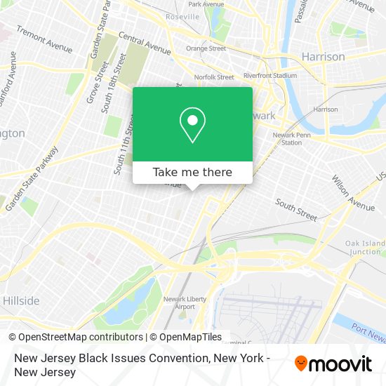 Mapa de New Jersey Black Issues Convention