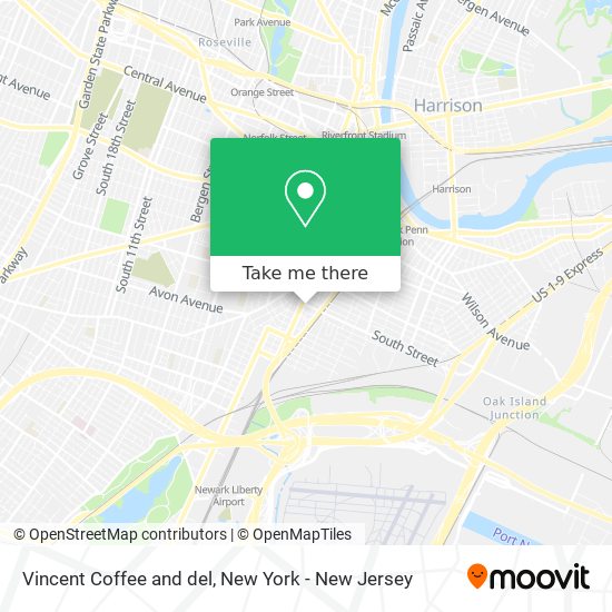 Mapa de Vincent Coffee and del