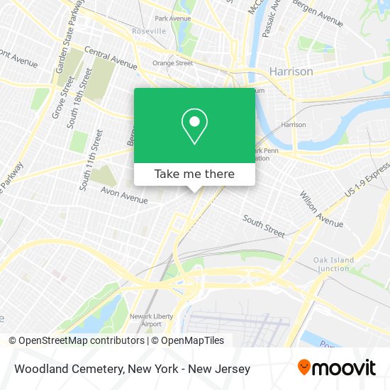 Mapa de Woodland Cemetery