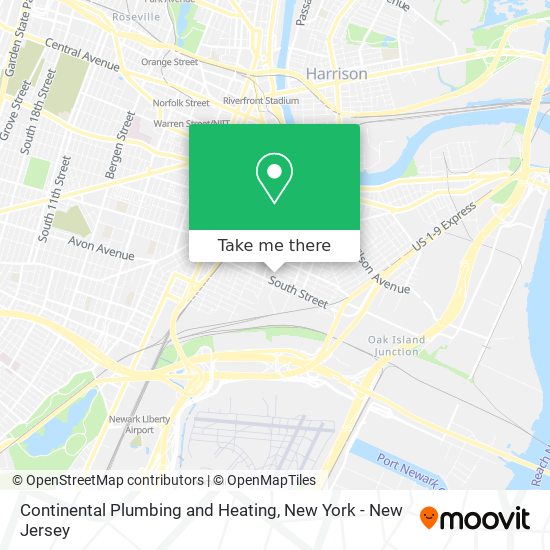 Continental Plumbing and Heating map