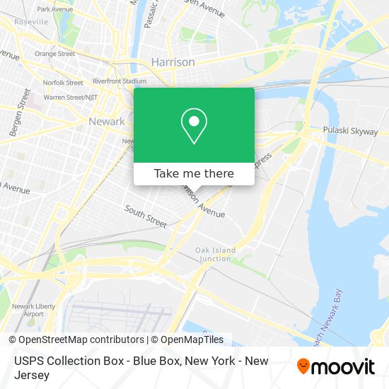 Mapa de USPS Collection Box - Blue Box