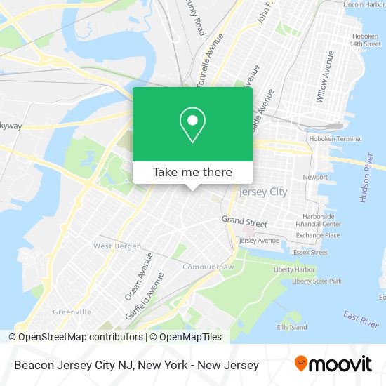 Beacon Jersey City NJ map