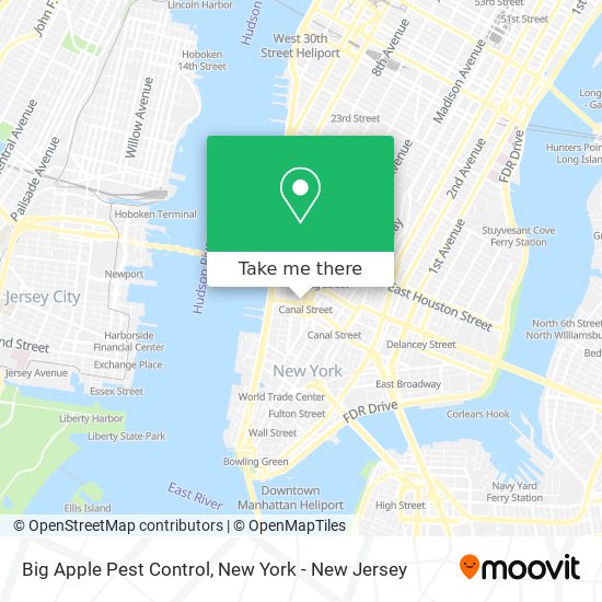 Big Apple Pest Control map