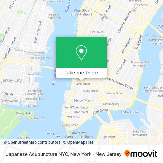 Japanese Acupuncture NYC map