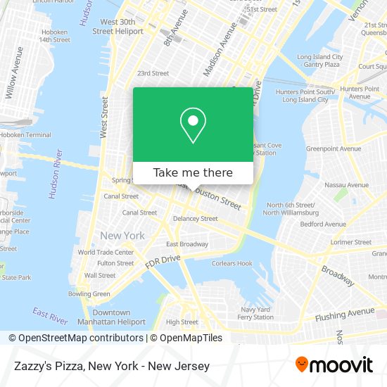 Zazzy's Pizza map