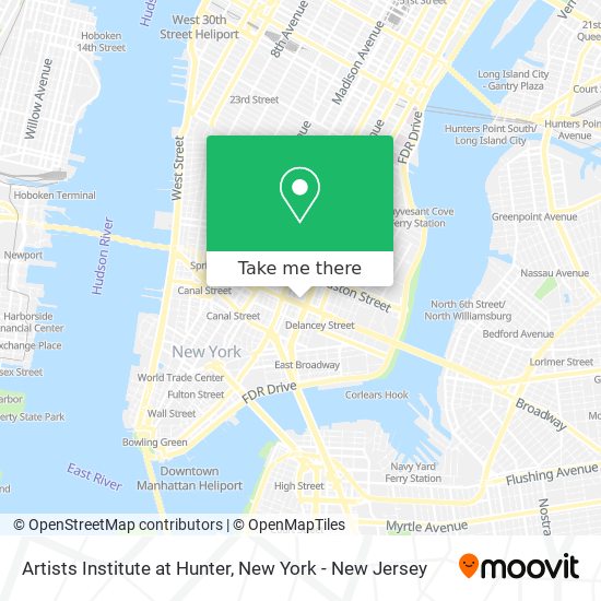 Mapa de Artists Institute at Hunter