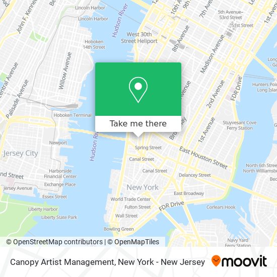 Mapa de Canopy Artist Management