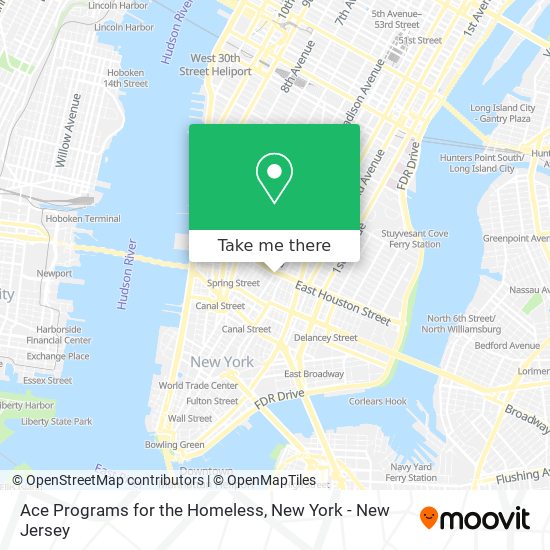 Mapa de Ace Programs for the Homeless