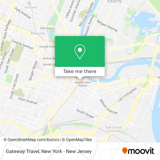Gateway Travel map