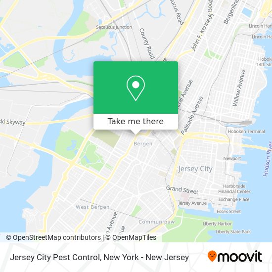 Mapa de Jersey City Pest Control