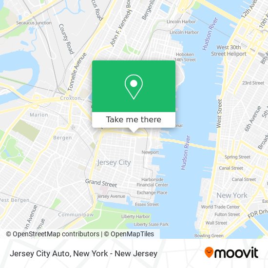 Mapa de Jersey City Auto