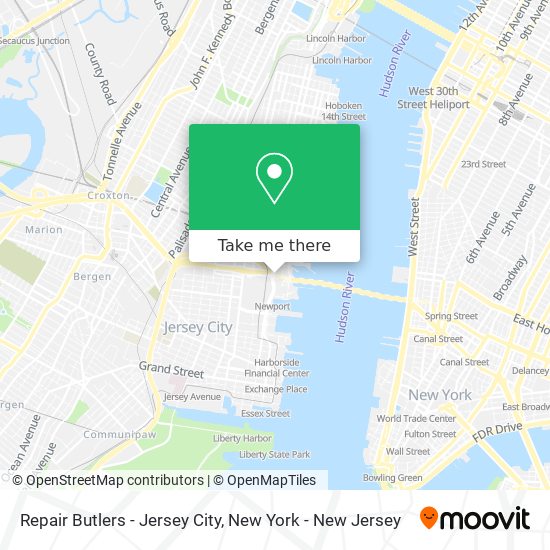 Mapa de Repair Butlers - Jersey City