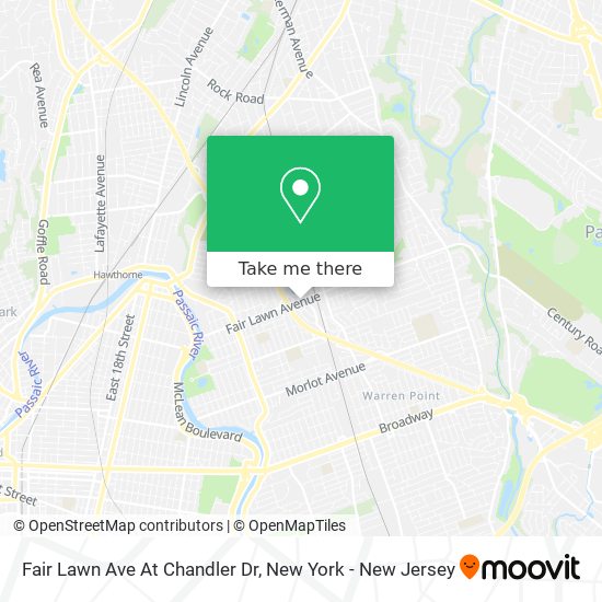 Mapa de Fair Lawn Ave At Chandler Dr