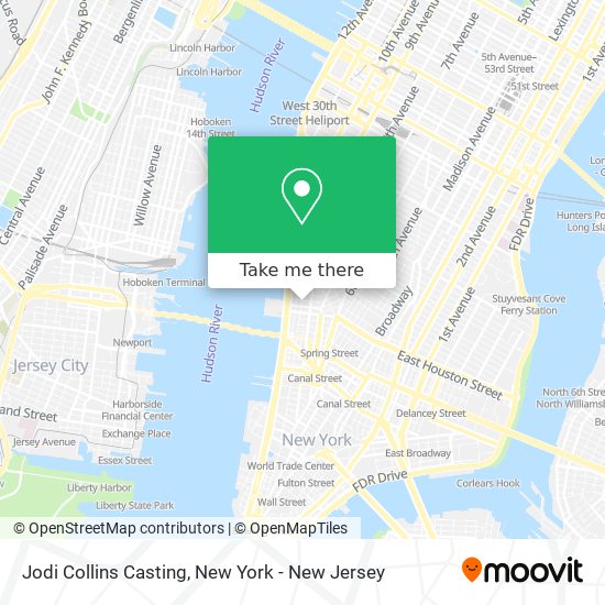 Mapa de Jodi Collins Casting