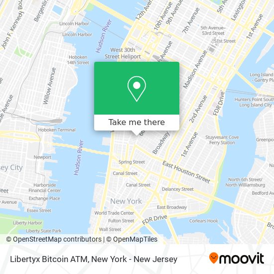 Mapa de Libertyx Bitcoin ATM