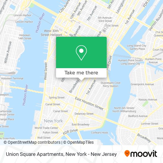 Mapa de Union Square Apartments