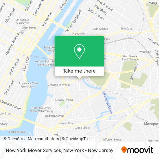 New York Mover Services map